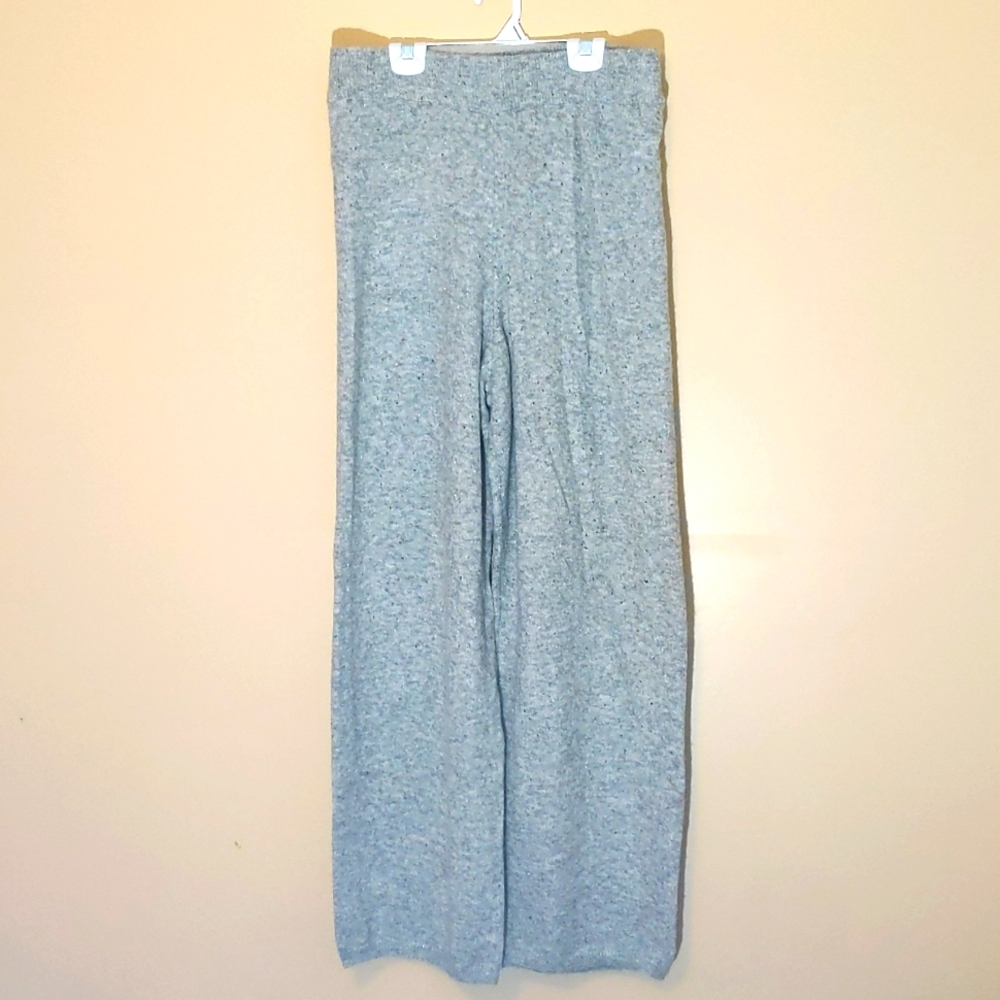 RD Style| Grey Brown Stretch Pants Polyester Acrylic Mix With Back Pockets